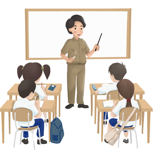 Enseignants engagés avec les élèves